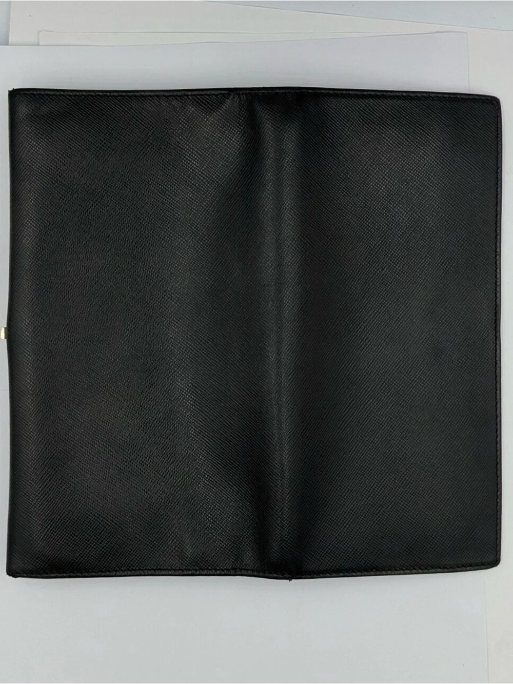Salvatore Ferragamo  Black Women's Leather Wallet with Gold Accent